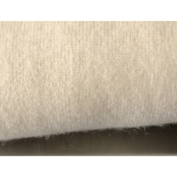 TALORA 100% Cashmere Sweater Women's Sz L Cream Knit Short Sleeve V-Neck Classic - Picture 10 of 10